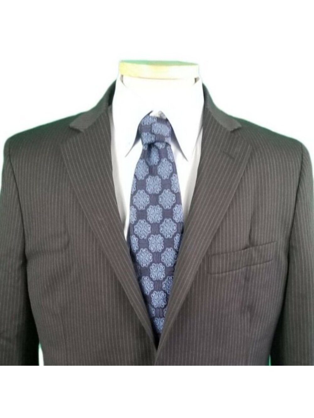 Brooks Brothers 41S Blue Stripe Fitzgerald Suit Jacket 100% Wool 2 Button 1 Vent